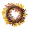 Glitzhome® 24" Fall Dahlia, Pumpkin, Leaf & Berry Wreath